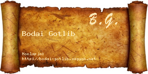 Bodai Gotlib névjegykártya
